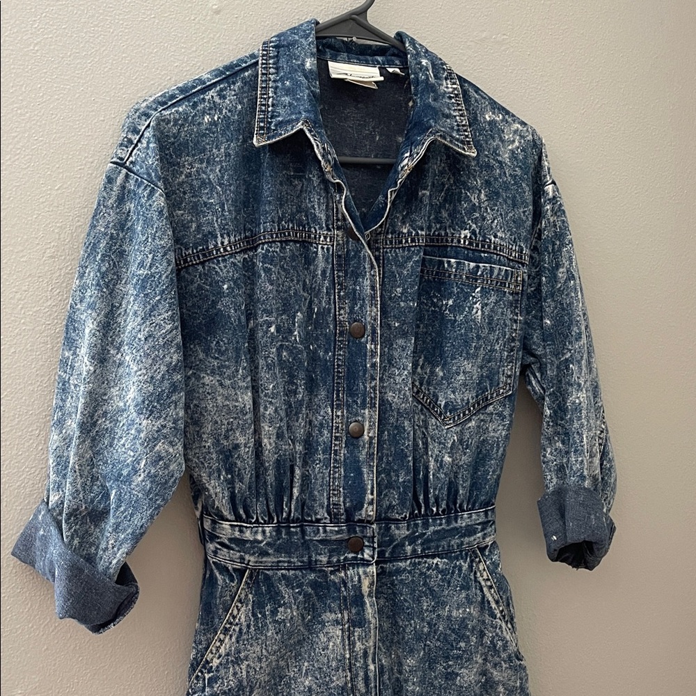 Vintage acid washed Jean dress - Picture 2 of 10